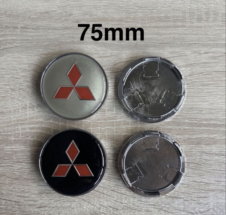 Conjunto 4 Centros Tampas Jantes Mitsubishi 56mm 60mm 65mm 68mm 75mm 81mm