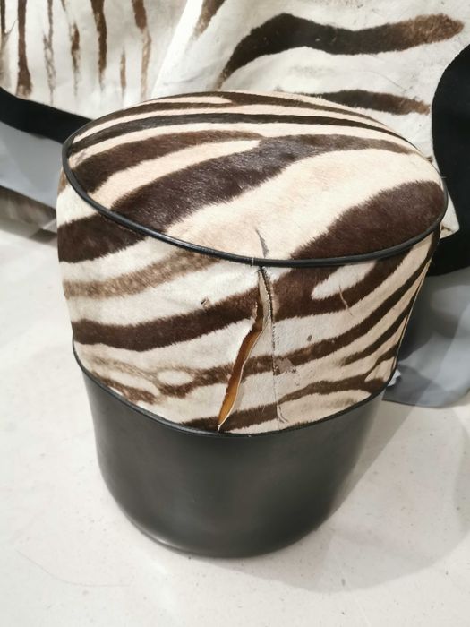 Banco em pele de zebra