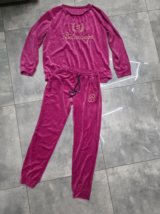 Dres fuksja welur Balanciaga XXL