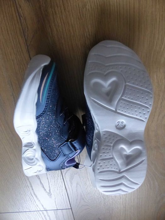 Adidasy Cleve buty sportowe rozm. 28, 17 cm, świecące
