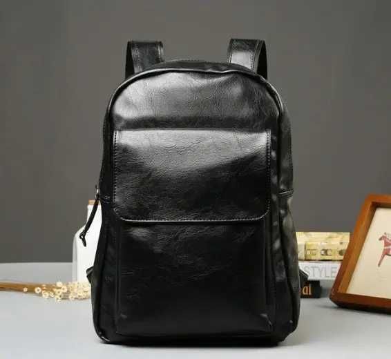 Мужской кожаный рюкзак класичний чоловічий міський ранец сумка