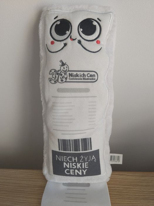 Maskotka z biedronki gang biedroniaków paragon Piotrek