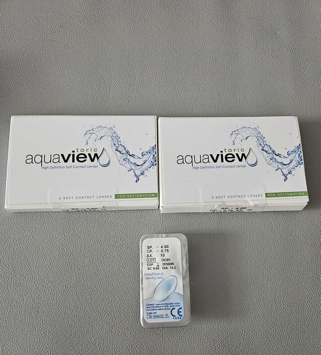 Soczewki kontaktowe Aqua view toric -4.5