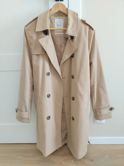 Płaszcz męski wiosenny z paskiem RESERVED rozmiar S