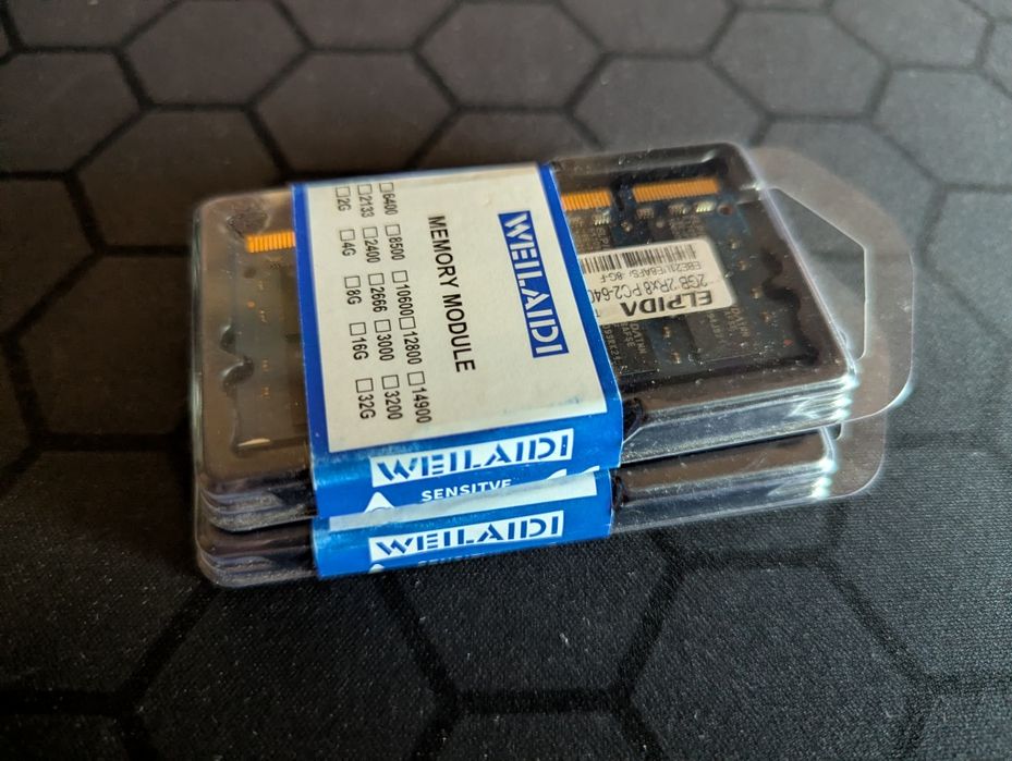 Оперативна пам'ять ddr2 4gb 2*2 800 мг pc2-6400s
