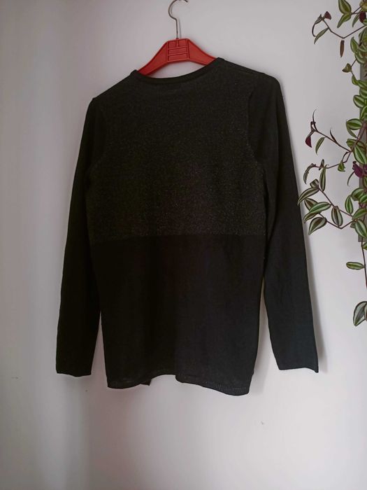 Czarny dzianinowy sweter kardigan Janina. Rozmiar 42
