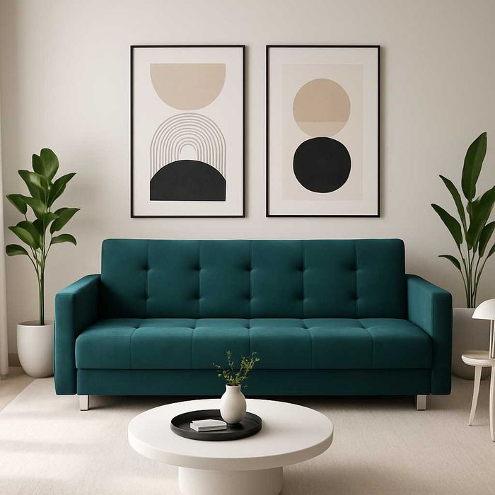 Wersalka rozkładana kanapa sofa łóżko tapczan pojemnik bonell spreżyny