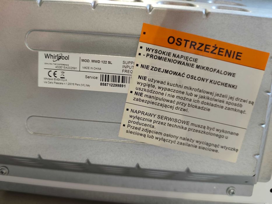 Mikrofala Whirpool MWD 122SL
