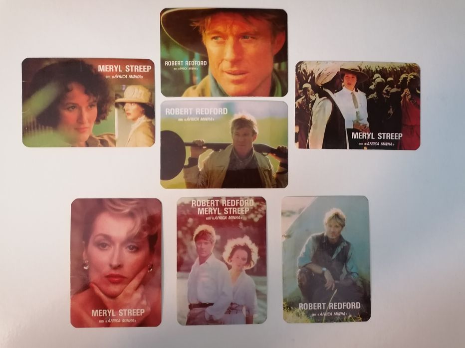 Conjunto de 7 calendários de 1986 do filme África Minha 

Envio em em