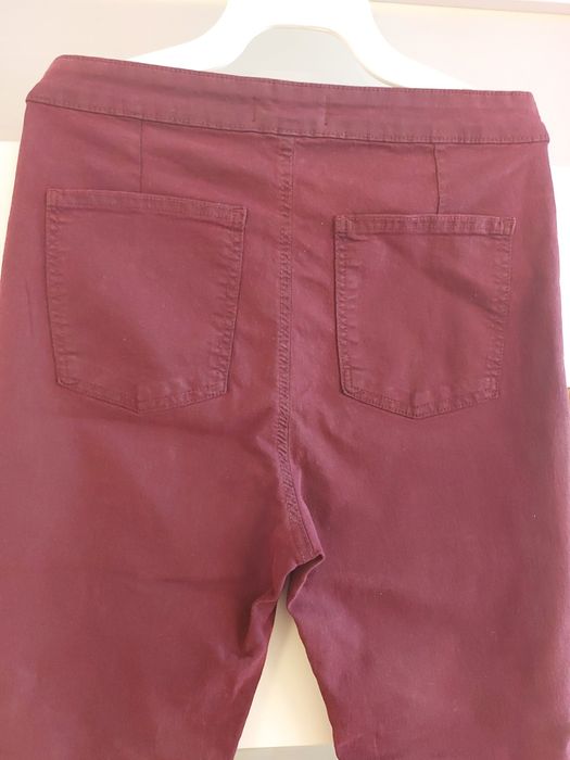 bordowe jeansy xl 42 sinsay bordo jeans rurki