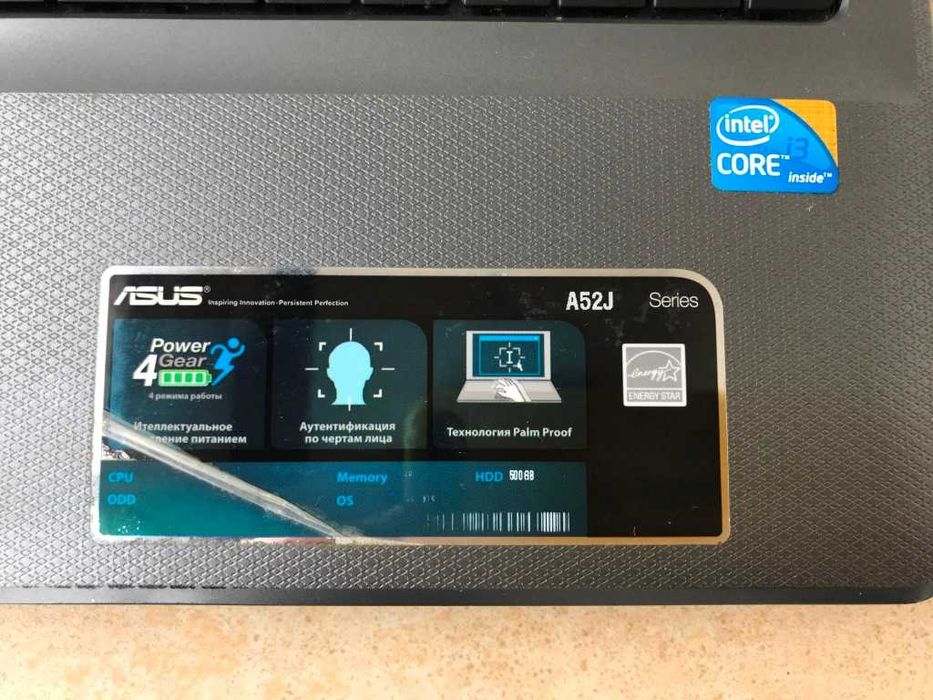 Ноутбук Asus A52J на запчасти Intel core i3 15"6