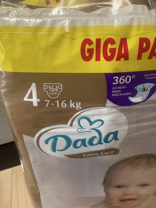 Nowe pieluchy dada extra care 4- 164 sztuki
