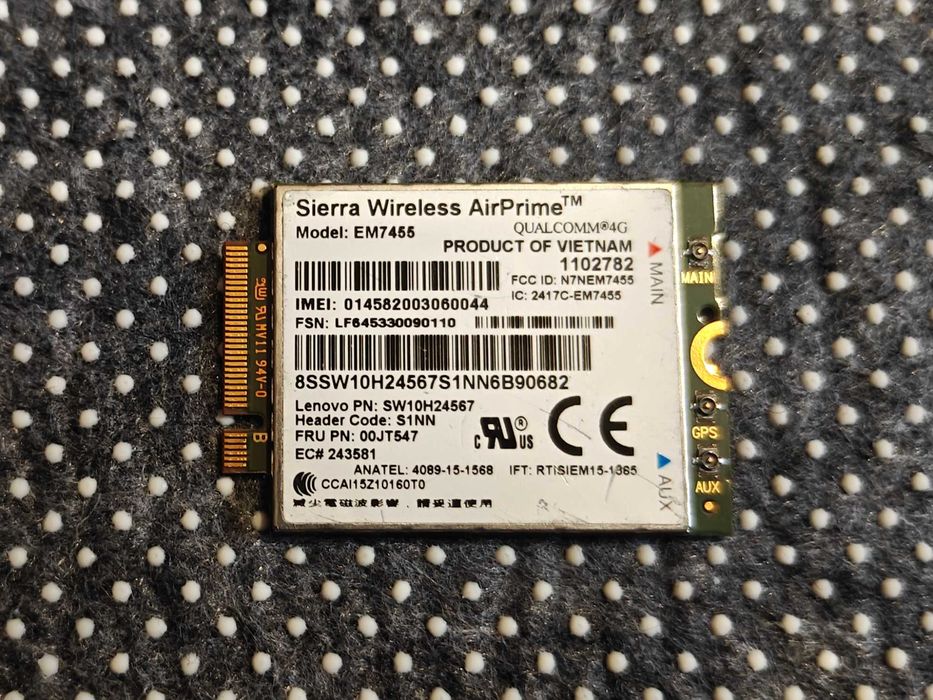 4G LTE (WWAN) модуль Sierra Wireless Airprime EM7455 (прошитий під Lenovo)
