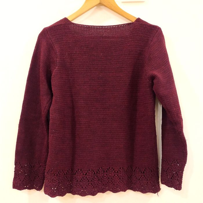 Camisola de lã bordeaux