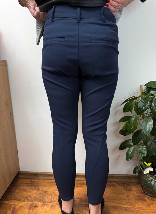Spodnie wiskozowe chinosy eleganckie chinos granatowe Kappahl 36 S