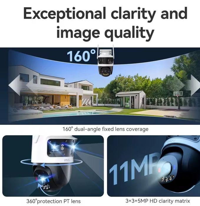 Вулична WiFi відеокамера IMOU Cruiser Triple  11mp  IPC-S7UP-11M0WED