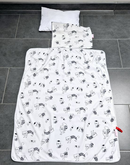 Kocyk SuperMami bawełniano-bambusowy lekki + poduszka