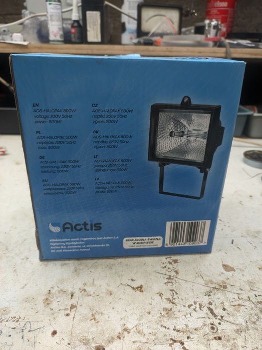 Reflektor halogenowy lampa halogenowa Actis 500W