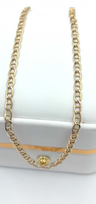 Złota bransoletka 22 cm próba 750 (18K) splot Gucci - Marina  / Fajne Okazje
