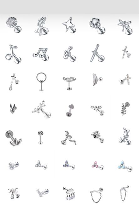 Титановий пірсинг лабрет пірсинг в хрящ