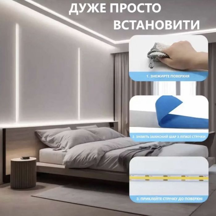 Аварийное освещение  от повербанка - USB LED COB лента 5в