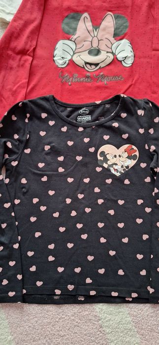 Trzypak koszulki bluzki H&M Myszka Minnie