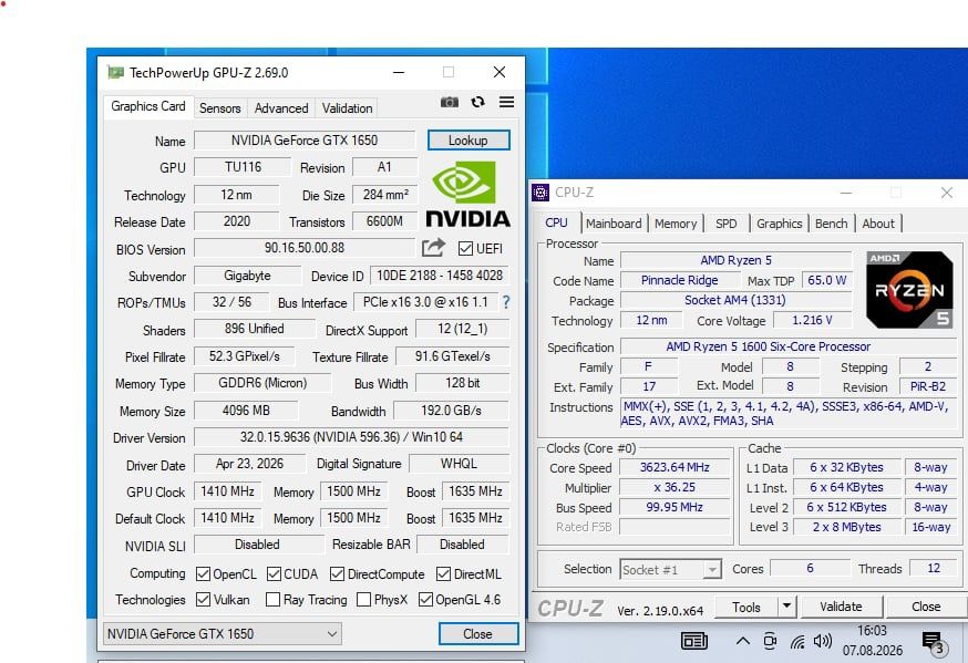 Komputer do gier | Ryzen 5 (6 rdzeni / 12 wątków) | GTX 1650 4GB | 16GB RAM | 128GB + 1TB