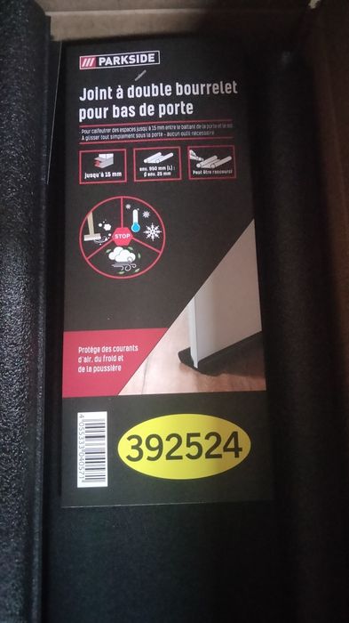 Ущільнювач для дверного отвору з подвійним валиком, Parkside