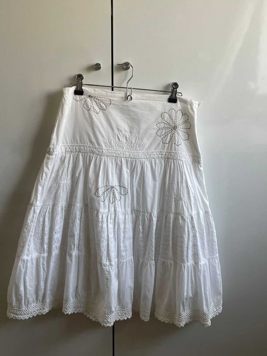 Saia comprida folhos 36