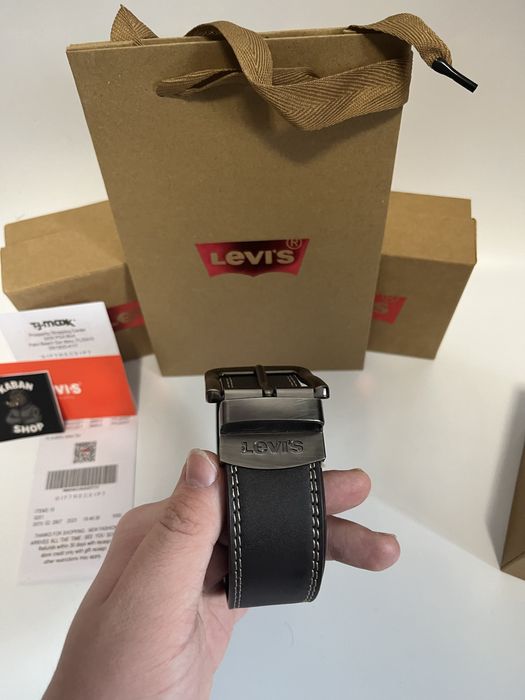 ‼️РОЗПРОДАЖ‼️Ремінь чоловічий Levi’s/ Подарунковий набір