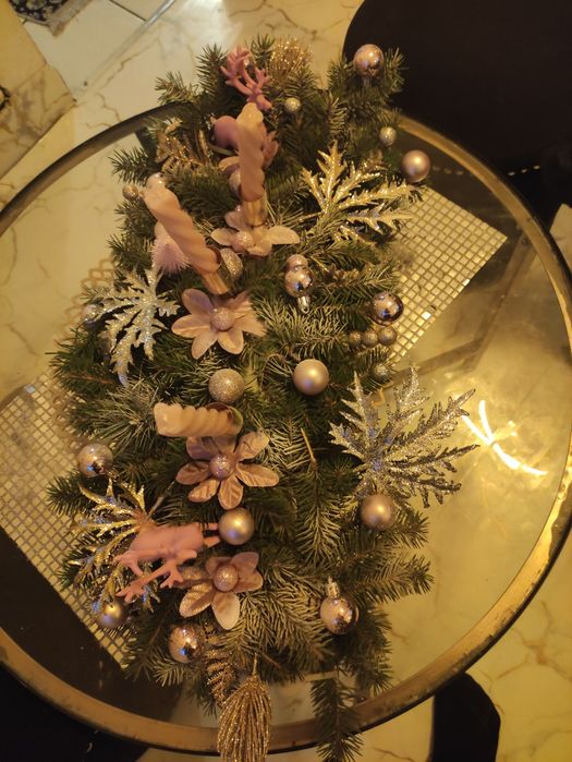 Stroik świąteczny reniferami