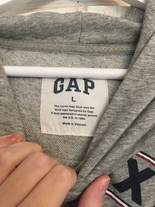 szara bluza gap logo lampas GAP oryginalna l 40 onesize