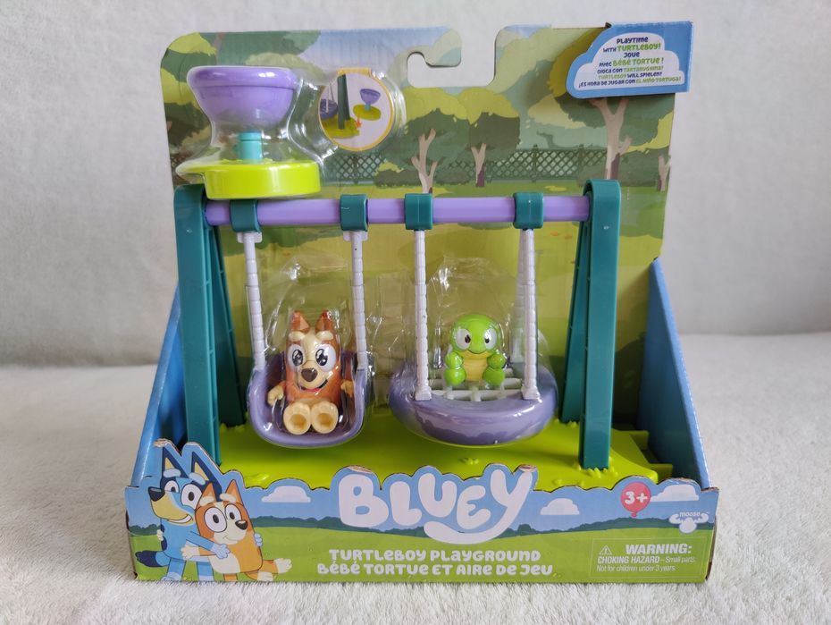 Nowy zestaw Bluey turtleboy playground. Plac zabaw z żółwiem i Bingo