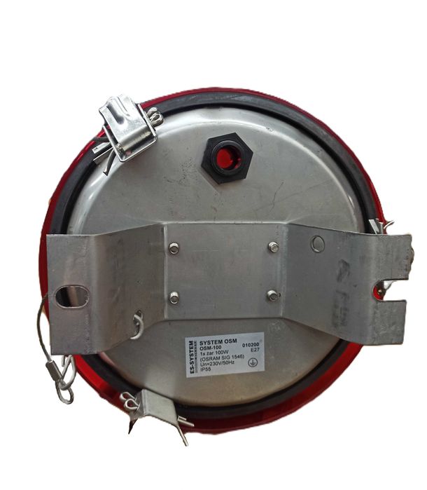 Lampa Lotniskowa Wojskowa Czerwona Loft OSM-100 220V 100W P55