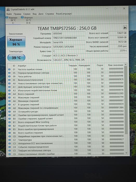 SSD 256GB Team Group M2