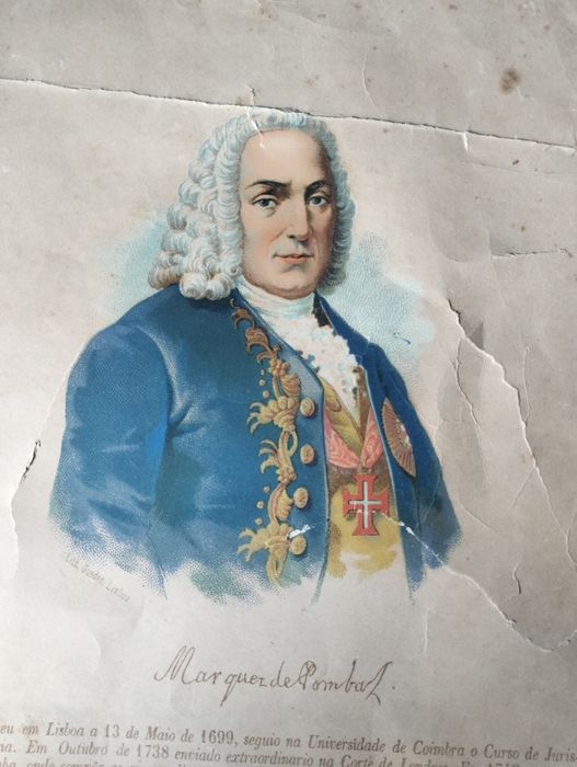 Antiga litografia Marquês de Pombal