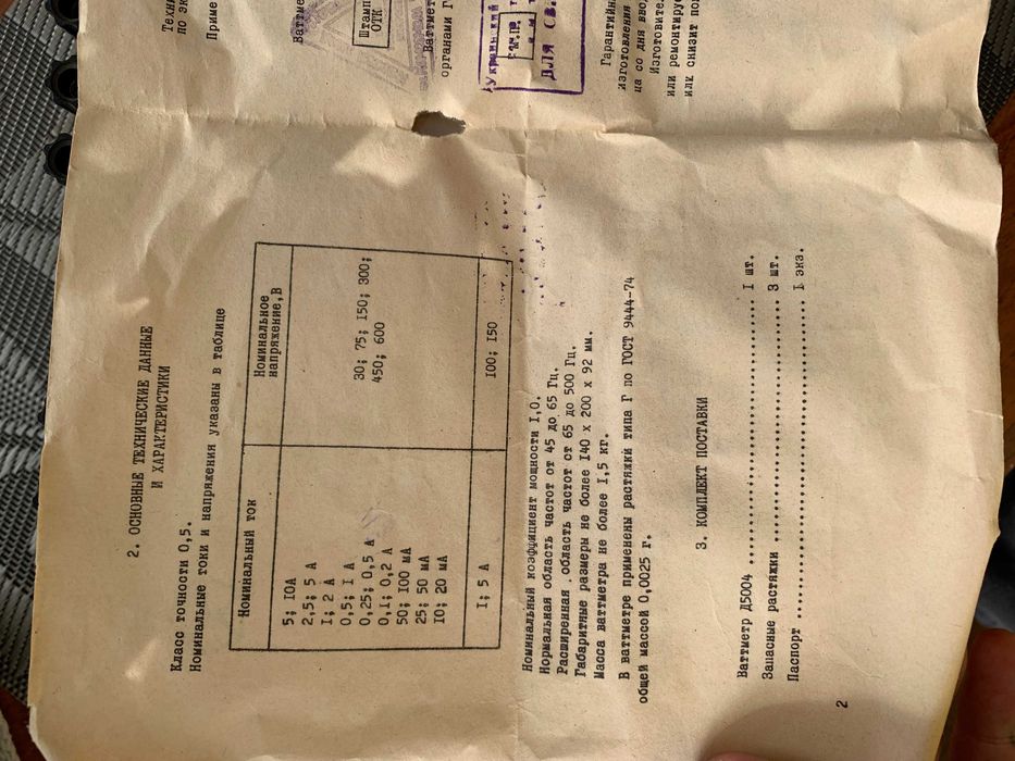 Ватметр Д5004 СРСР