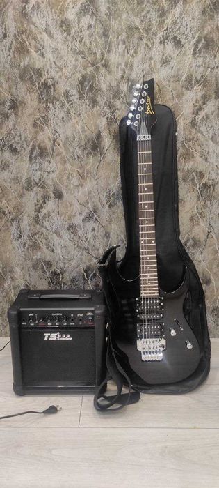 Електрогітара Deviser L-G5 BK +Комбопідсилювач 20 Ви +повний комплект