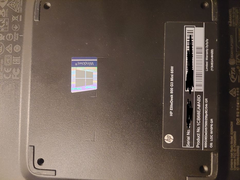 HP Elitedesk 800 G3 Mini 65w