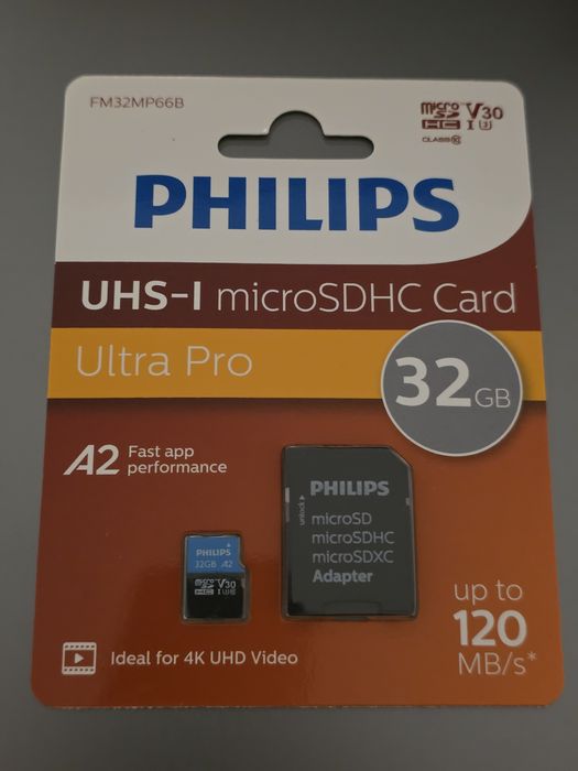 Micro SD PHilips Ultra Pro 32Gb Ideal 4K UHD Video