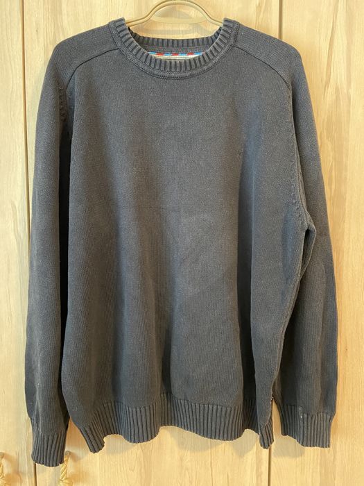 Daniel Hetcher r 56 XXL  granatowy sweter bawełna crewneck ciepły bawe