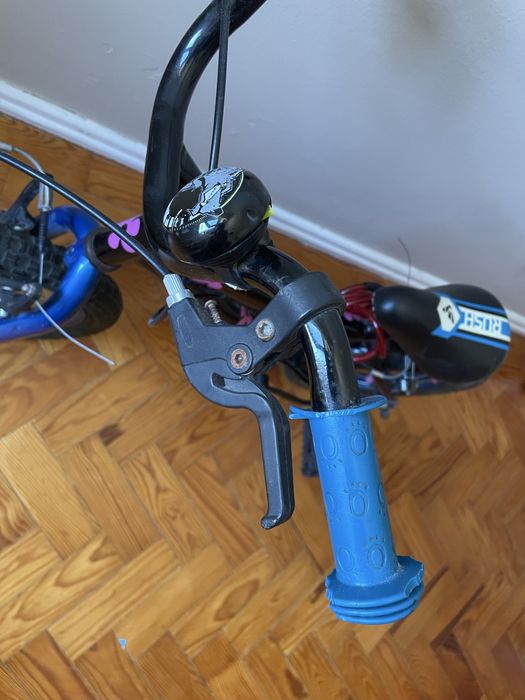 Bicicleta crianca 3-5 anos rush preta e rosa sport zone