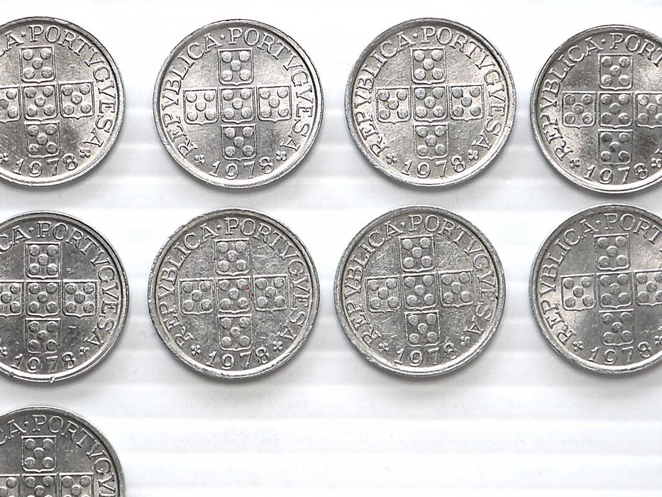 Lote de 9 Moedas 10 Centavos 1978