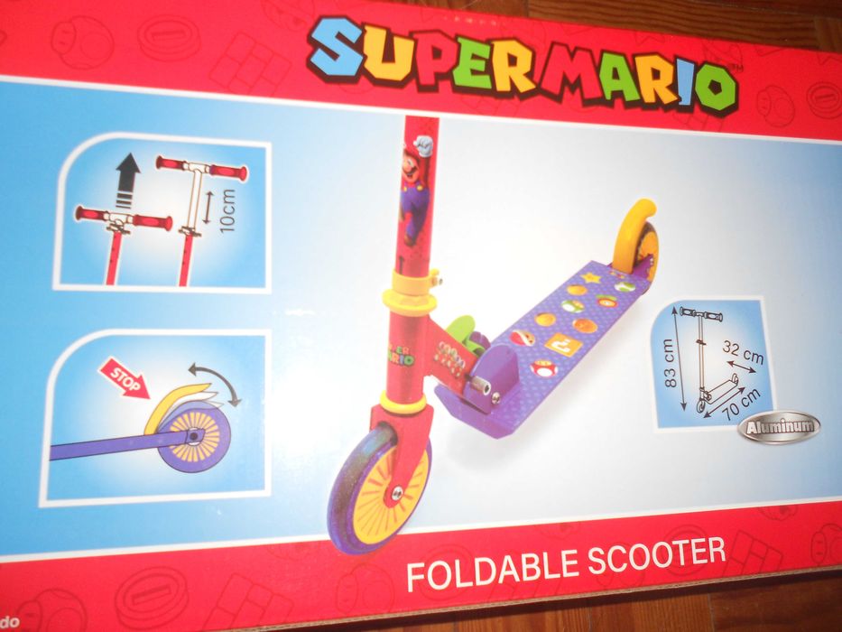 Trotinete SUPER MARIO NOVA criança