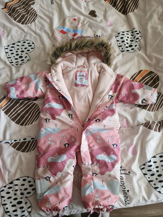 Подарую зимові комбінезон на дівчинку 74-86см