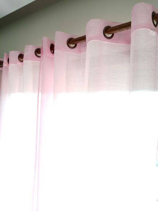 Conjunto de Cortinas Cor de Rosa - NOVAS!