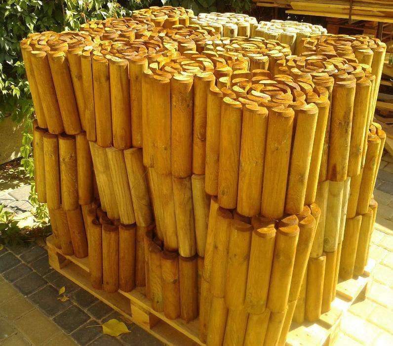 Rollborder 5x20x200 Rollbordery Paliki Obrzeża Drewniane Palisada