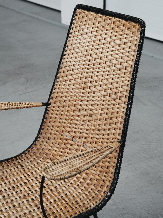 Cadeira palha vintage