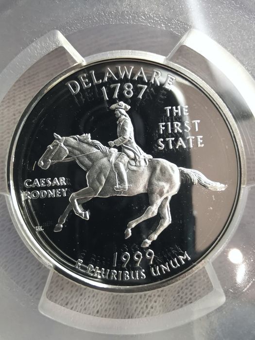 США 25 центів 1999р.- 50 штатів США " DELAWARE". СРІБЛО. СЛАБ.