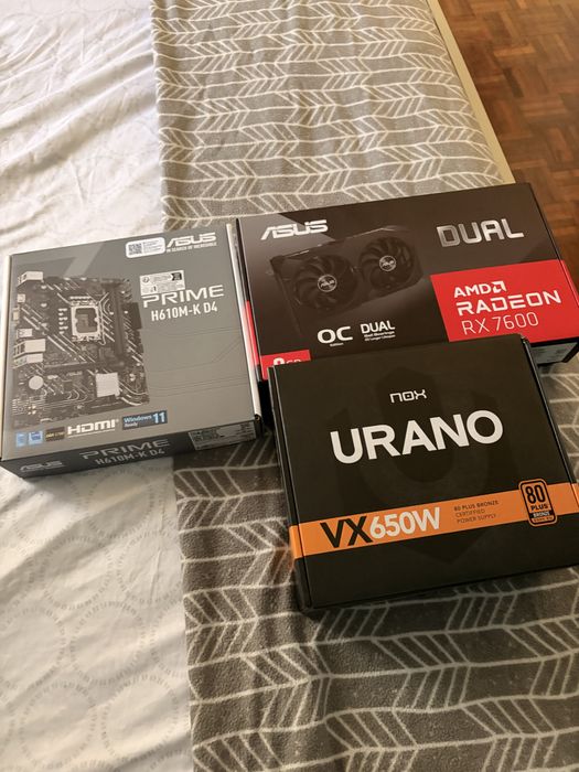 PC Gaming i5-12400F + RX 7600 8GB | 16GB RAM | SSD 1TB  Vendo PC Gaming em excelente estado, pronto a usar